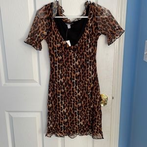 Leopard print Urban Outfitters mini dress, size small